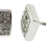 IE2621W - 14K White Gold Stud Earrings