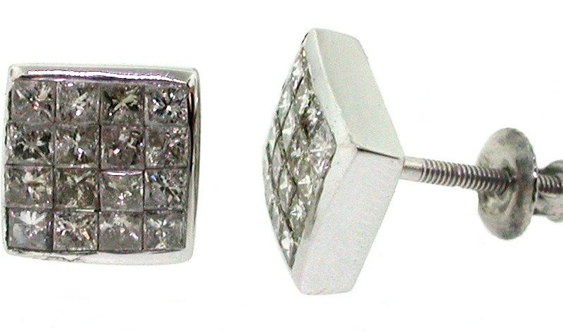 IE2621W - 14K White Gold Stud Earrings