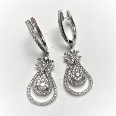 IES02889CW - 14K White Gold Earrings