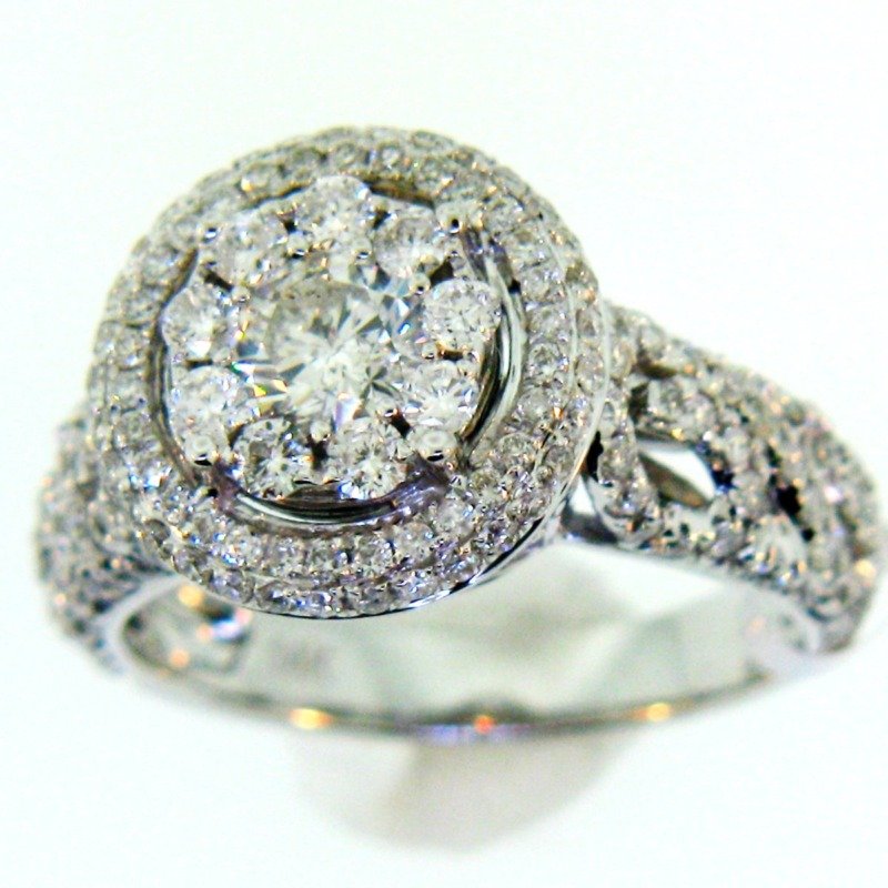 ISDR07240FW - 14K White Gold Fashion Ring