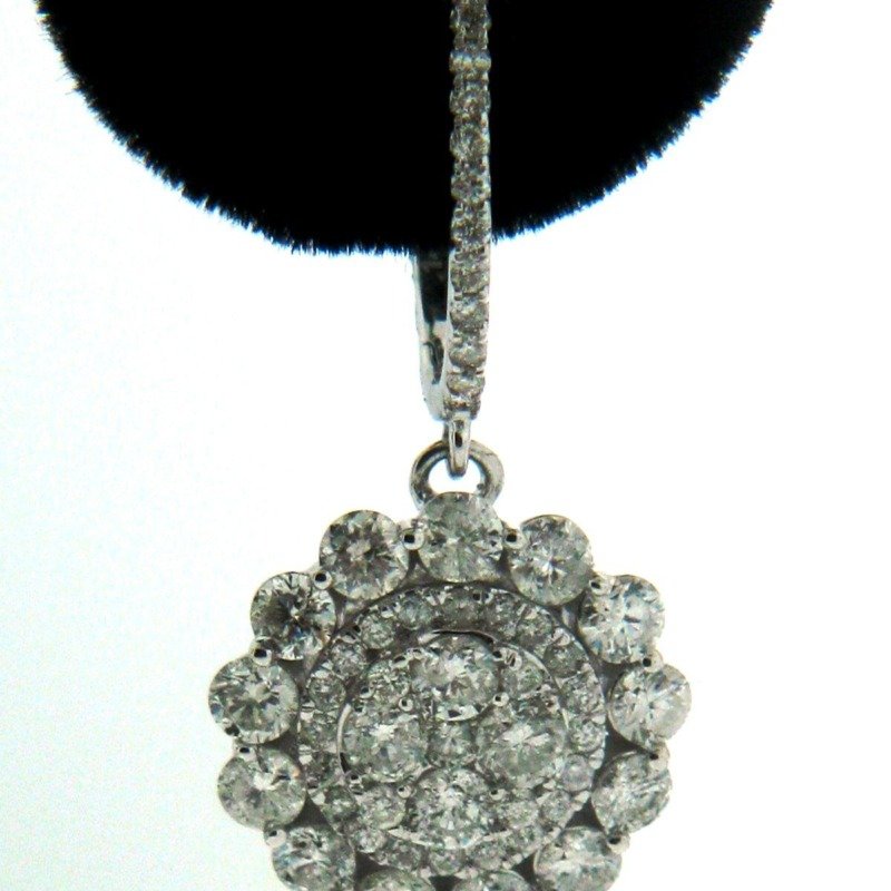 ISVE03066W - 14K White Gold Earrings