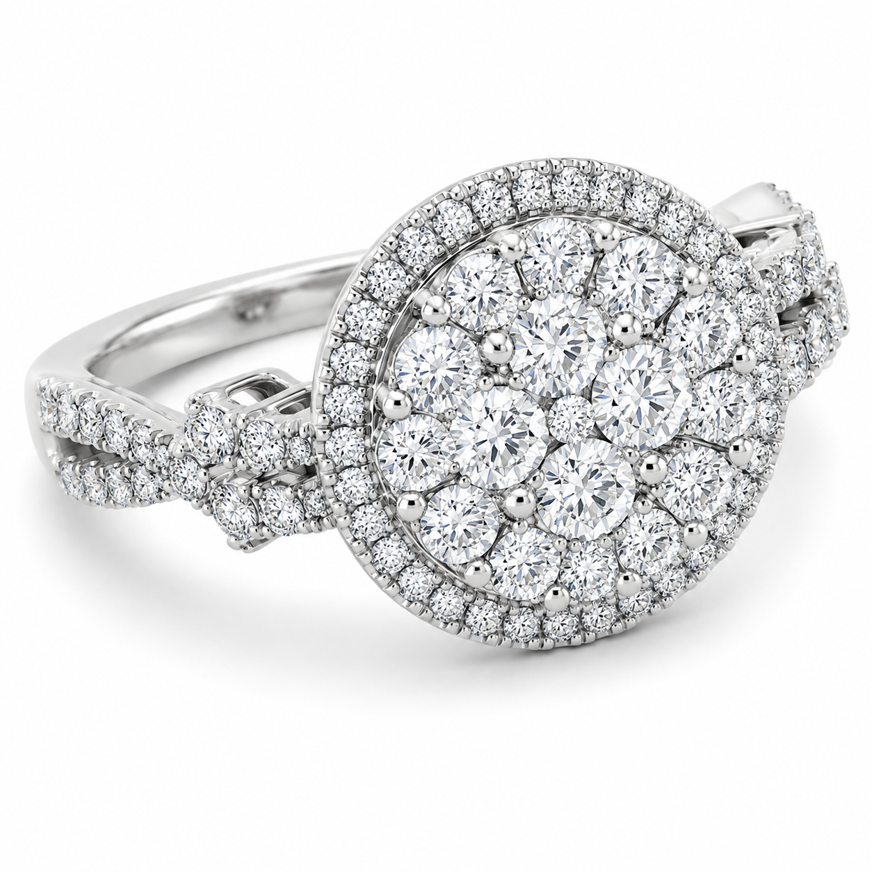 ISVR10017W-14K White Gold Fashion Ring