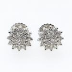 UB10239EW - 14K White Gold Stud Earrings