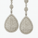 SJE25710EW - 14K White Gold Dangle Earrings