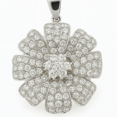 PDR03313W - 14K White Gold Pendant