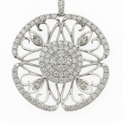 PDR03381W - 14K White Gold Pendant