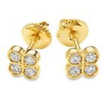 SLNER0051-8MMY - 14K Yellow Gold Stud Earrings