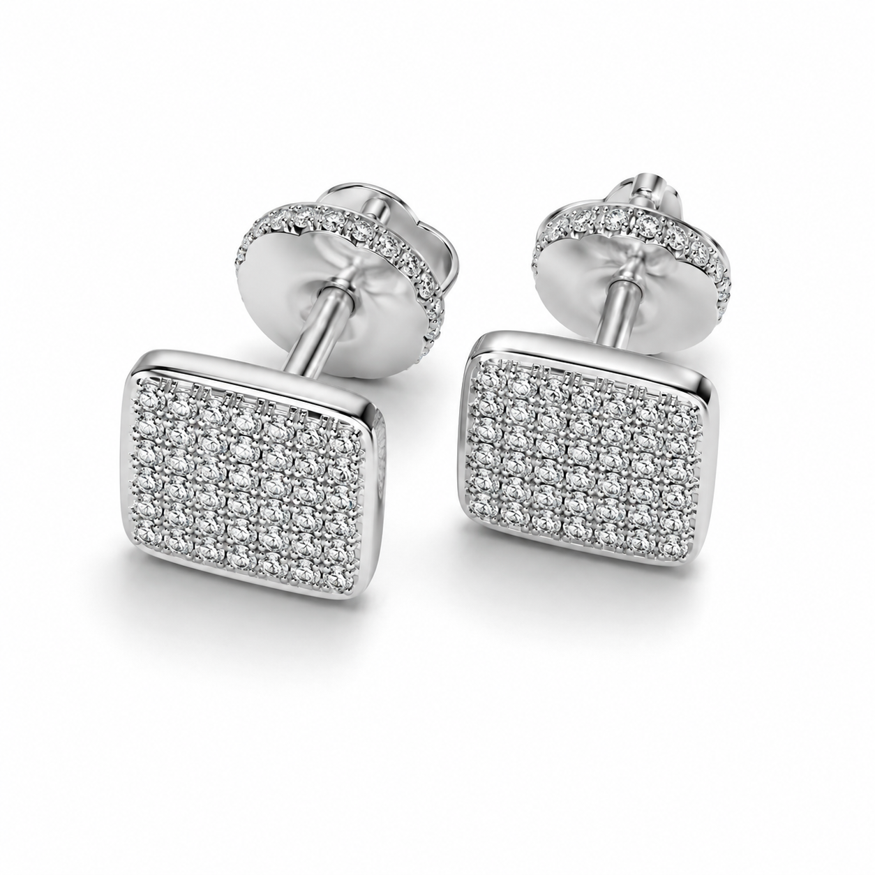 JE08349W -14K White Gold Earring