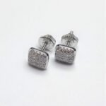 JE08349W - 14K White Gold Stud Earrings