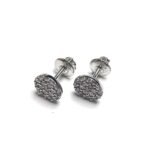 JE09325W - 14K White Gold Stud Earrings
