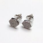 JE09356W - 14K White Gold Stud Earrings