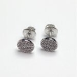 JE09357W - 14K White Gold Stud Earrings