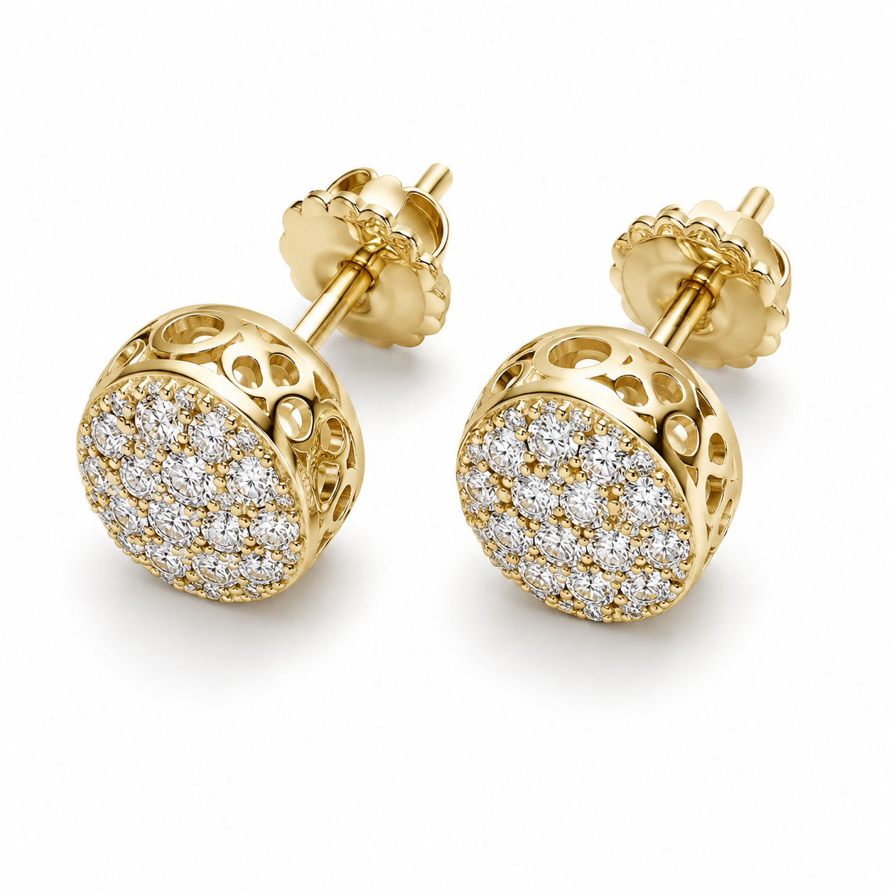 JE09605Y -14K Yellow Gold Earring