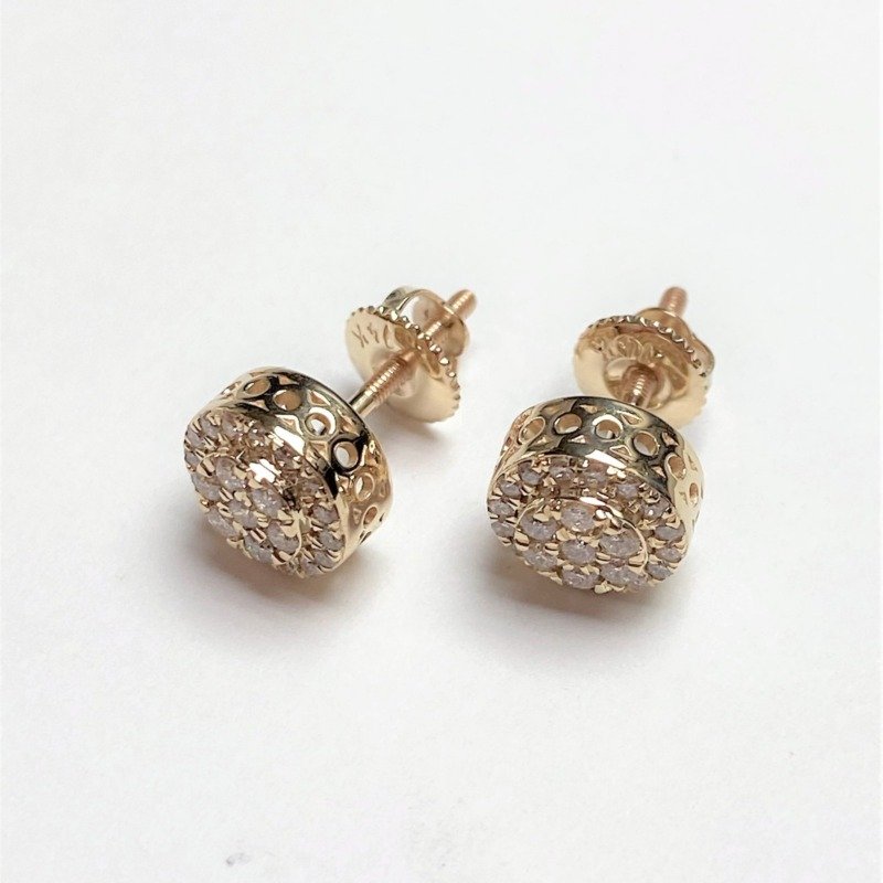 JE09605Y - 14K Yellow Gold Stud Earrings