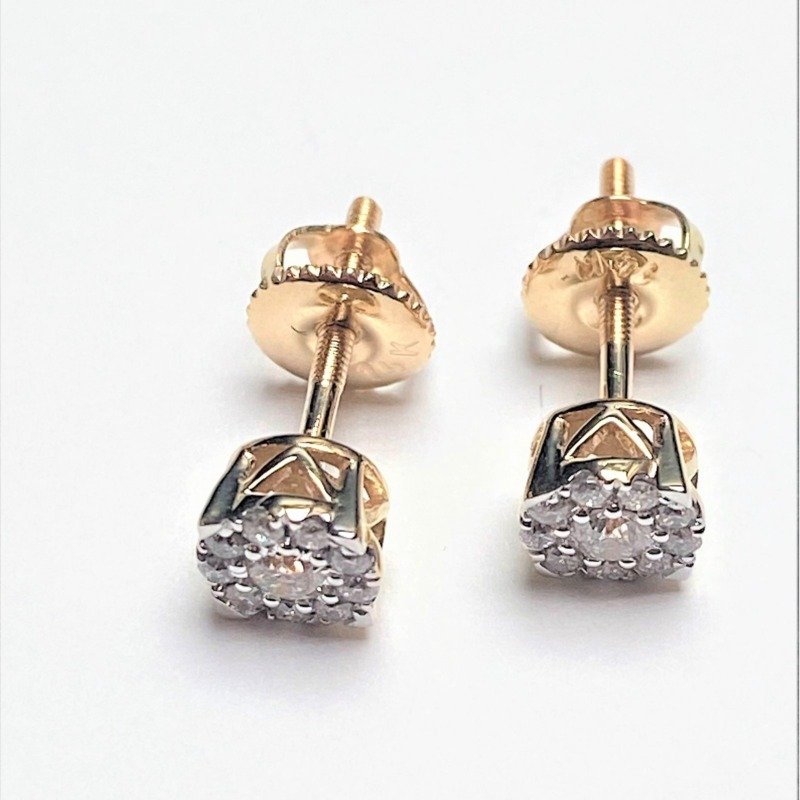 JE09656Y - 14K Yellow Gold Stud Earrings