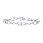 KB500710W - 14K White Gold Bracelet