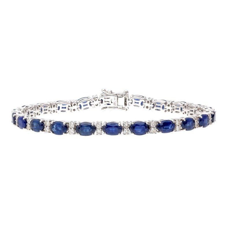 KB501083SBW - 14K White Gold Bracelet