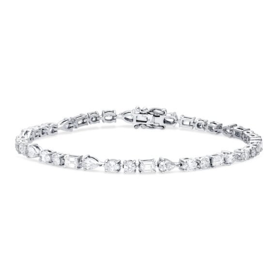 KB501224W - 14K White Gold Bracelet