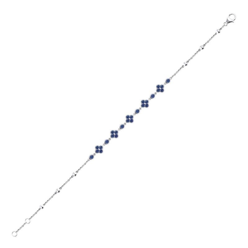 KB501306SBW - 14K White Gold Bracelet