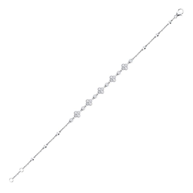 KB501306W - 14K White Gold Bracelet