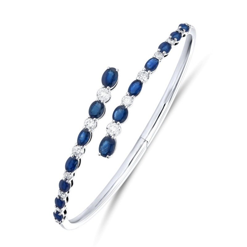 KC401861SBW - 14K White Gold Bangle