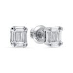KE300838W - 14K White Gold Stud Earrings