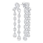 KE303946W - 14K White Gold Dangle Earrings