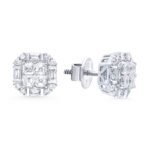 KE602864W - 14K White Gold Stud Earrings
