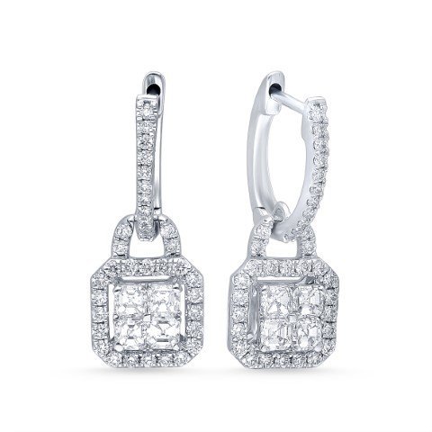 KE602886W - 14K White Gold Earrings