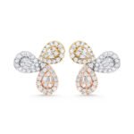 KE603012WYP - 14K Two Tones Gold Stud Earrings
