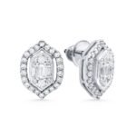 KE603393W - 14K White Gold Stud Earrings