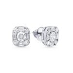 KE604170W - 14K White Gold Stud Earrings