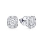 KE604172W - 14K White Gold Stud Earrings