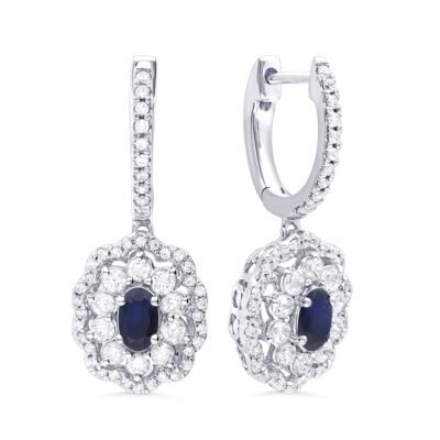 KE604842ASBW - 14K White Gold Earrings
