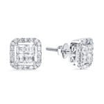 KE606245W - 14K White Gold Stud Earrings