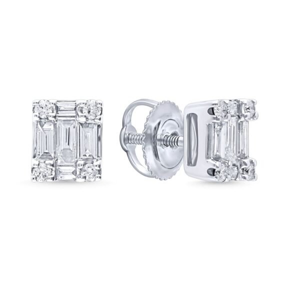 KE700757AW - 14K White Gold Stud Earrings