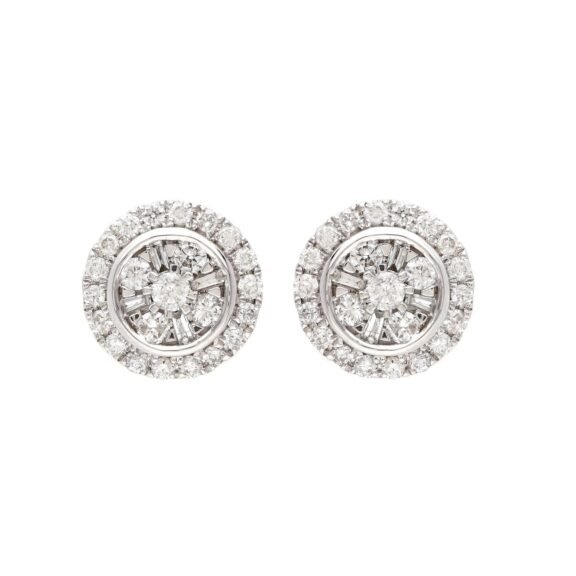 KE702611W - 14K White Gold Stud Earrings