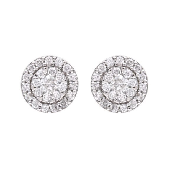 KE800582W - 14K White Gold Stud Earrings
