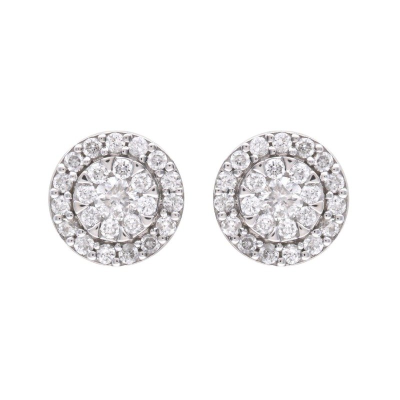 KE800582W - 14K White Gold Stud Earrings