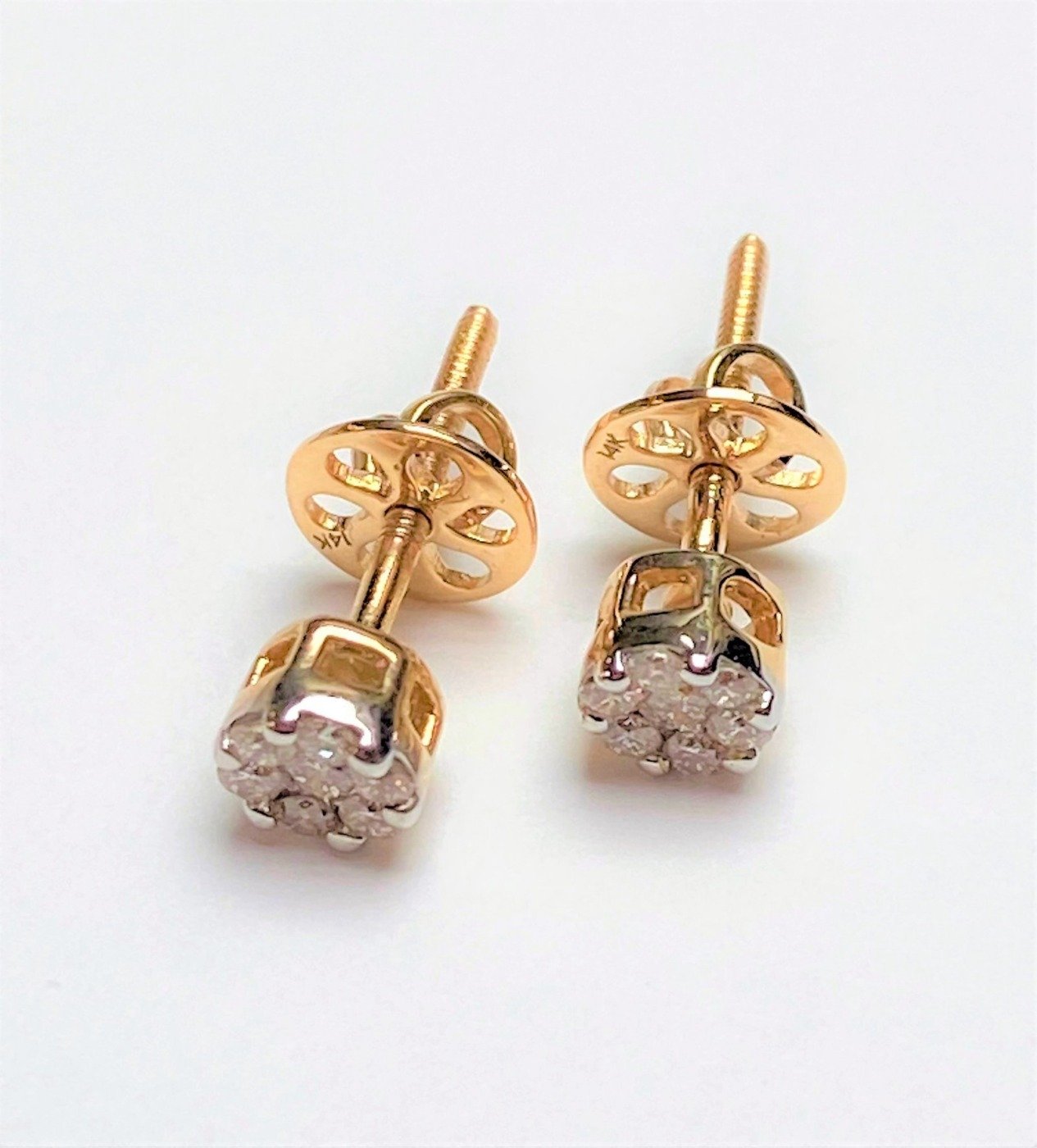 KNRER8069Y - 14K Yellow Gold Stud Earrings