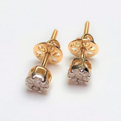 KNRER8069Y - 14K Yellow Gold Stud Earrings