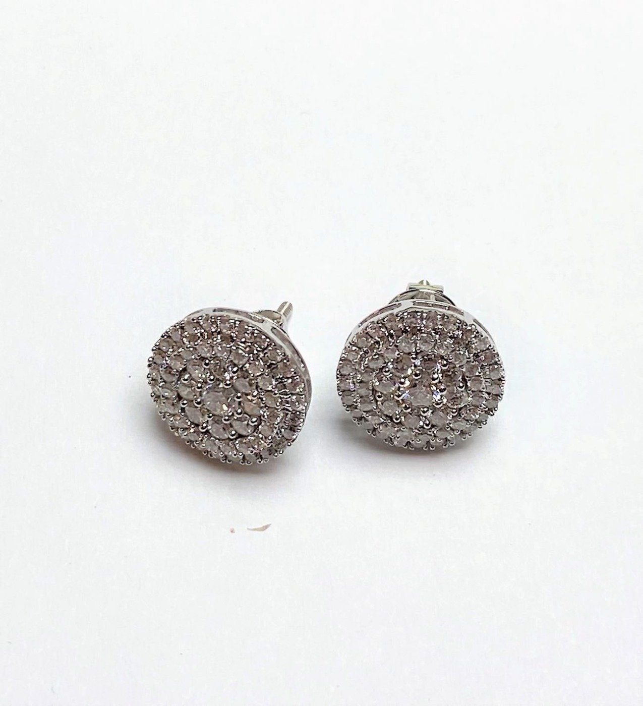 KNRER8081W - 14K White Gold Stud Earrings