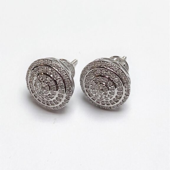 KNRER8087W - 14K White Gold Stud Earrings