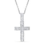 KP200544W1 - 14K White Gold Cross Pendant