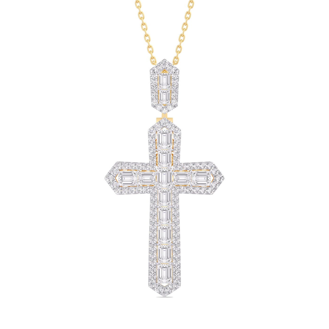KP200684Y1 - 14K Yellow Gold Cross Pendant