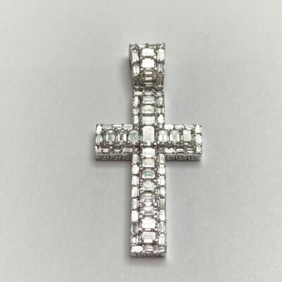KP200688W1 - 14K White Gold Cross Pendant