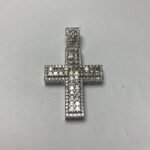 KP200805W - 14K White Gold Cross Pendant