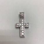 KP200808W - 14K White Gold Cross Pendant