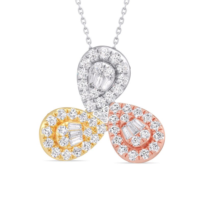 KP603012WYP - 14K Two Tones Gold Pendant