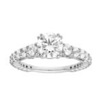 KR101981W - 14K White Gold Semi Mount Ring